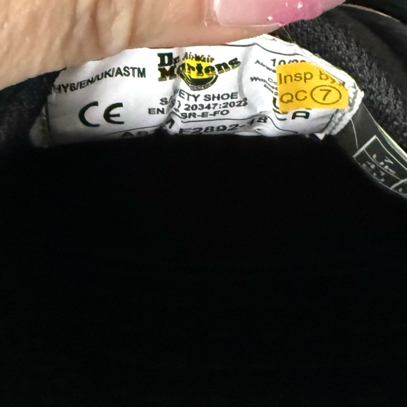 Dr. Martens Woman’s 9 or Men’s 8 Black Leather Derbys with Yellow Stitching - Picture 14 of 16